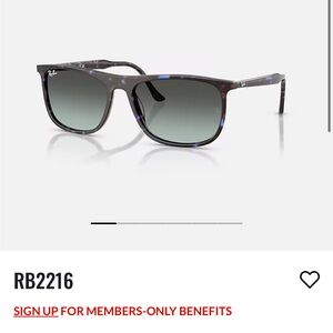 Ray-Ban RB2216 Blue Turtle Frame with Blue Vintage Gradient Black